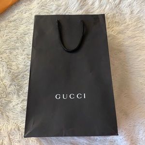 Gucci black shopping bag tote